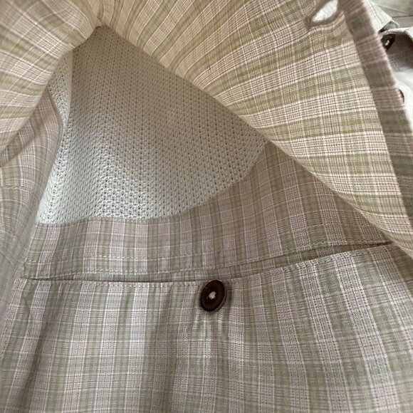 Patagonia Shirt Men's XXL Button-Up‎ Long Sleeve Vented Back Pockets Plaid Beige - Picture 5 of 13